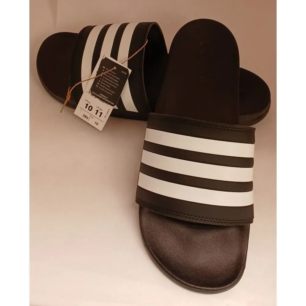Adidas Adult Unisex Adilette Comfort Slide Black / White GZ5891‎ New In Box